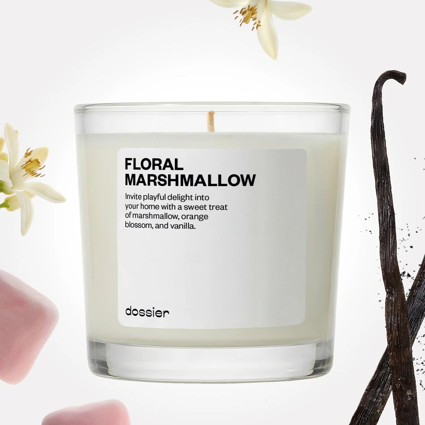 Floral Marshmallow Candle